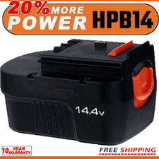 Upgraded For Black and Decker 14.4V 14.4-Volt Battery Ni-MH HPB14 FSB14 4.8Ah