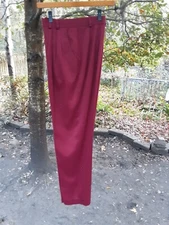 VTG Speigel Tall "Together" Pant Sz.10 Tall Cranberry Straight Leg Pleated Front