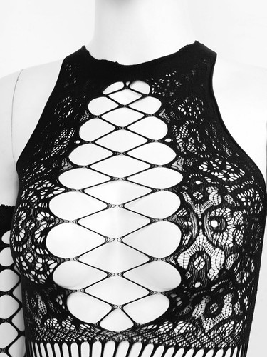 Women's Sexy Hollow Out Mini Dress Fishnet See-through Chemise Babydoll Lingerie - Picture 119 of 538