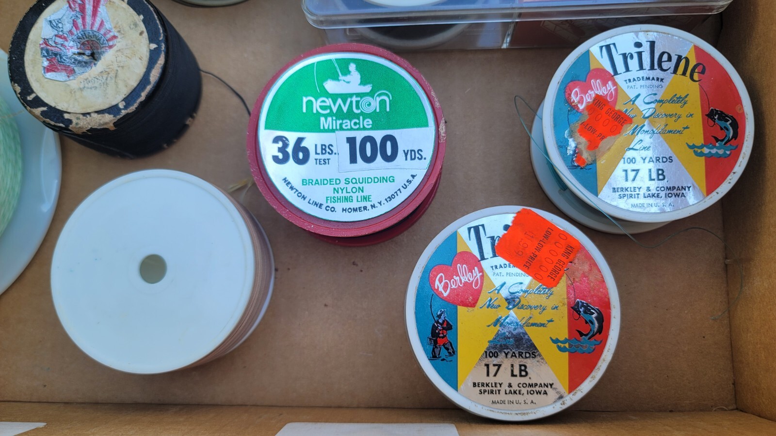 Vintage NOS Braided Nylon Fishing Line Lot. DuPont,Garcia,Gudebrod ...