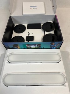 Used-Philips Hue Play White & Color Smart Light, 2 Pack Base kit-White -FREE S/H