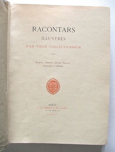 CHARLES COUSIN : RACONTARS ILLUSTRÉS D'UN COLLECTIONNEUR . EO 1887 JAPON RELIURE - Imagen 6 de 12