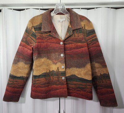 Expose Women's Southwestern Desert Multi Colored Blazer Jacket No Size Tag