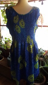 blue and yellow sundress