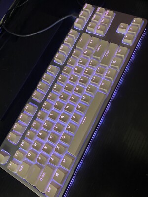 DROP ctrl White Mechanical Keyboard With LED And Cherry Silver Switches