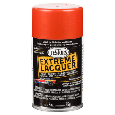 Testors 1840MT One Coat Lacquer Spray Flaming Orange, 3oz