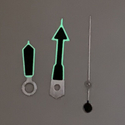 Green Luminous Trim Black Watch Hands Sets for NH35A/NH36A/4R36 Movement B28-1