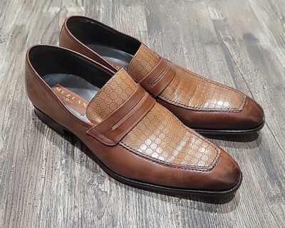 MEZLAN Mens Dress Shoes Soft Brown Leather Spain Slip On 