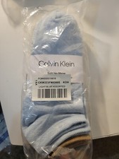 Calvin Klein Womens Socks Size 4-10 3 Pair NEW Soft No Show Blue/Gray/Khaki