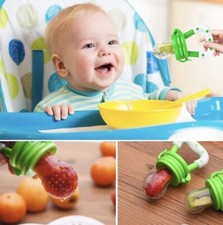 Baby Infant Fruit Feeder Safety Silicone Pacifier Tool Tether Set Of 4 Brand New