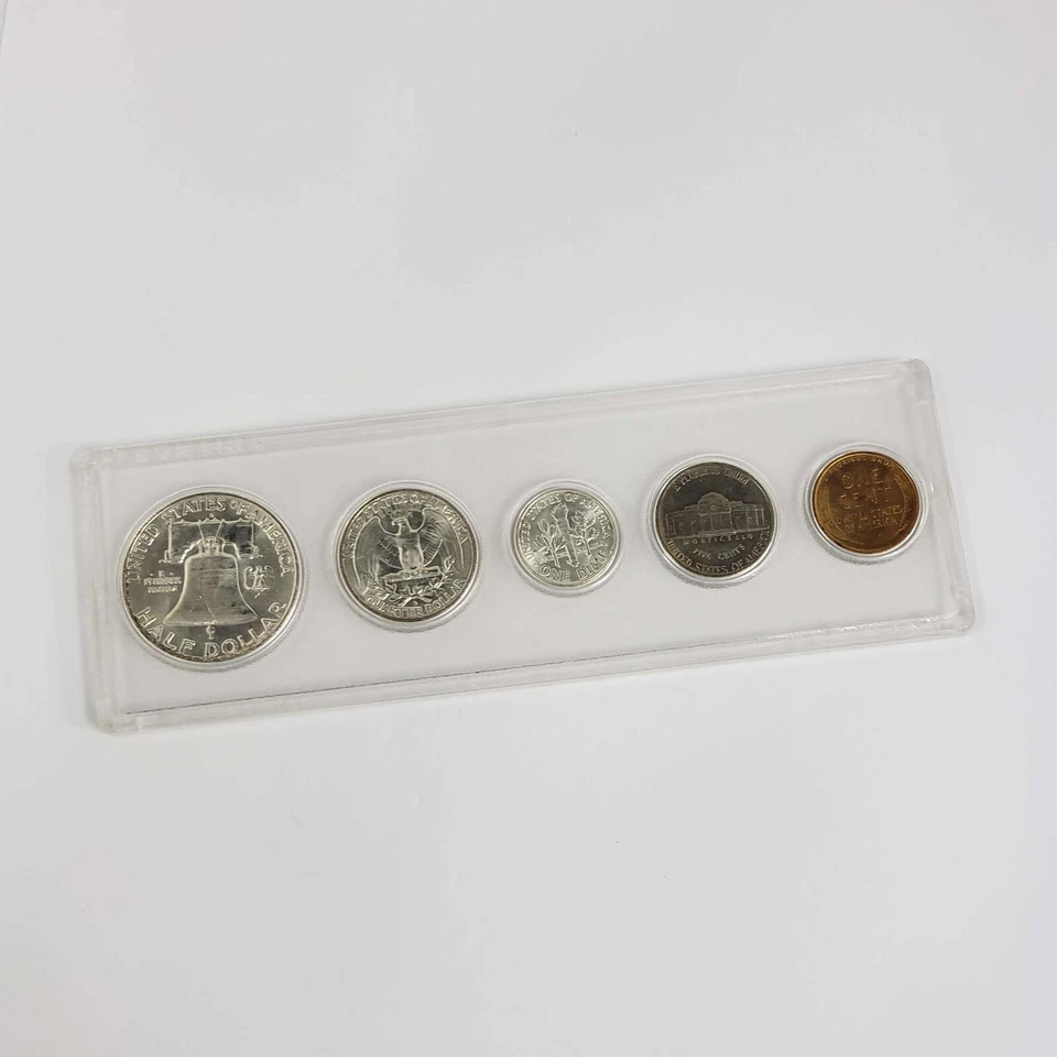 (1) 1958 D United States Mint SILVER * Denver *  Year Set WHITMAN Plastic Holder - Image 4 of 4