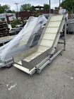 Flat to Incline Cleated Conveyor 25" Wide 66" Dis Height Montech Tb-40 Filler
