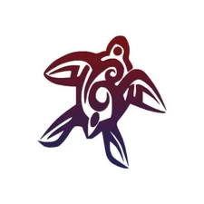 Sea Turtle Hawaiian - Vinyl Decal Sticker - Multiple Patterns & Sizes - ebn701