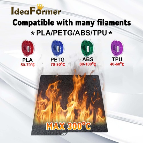 Ideaformer New PEI Build Plate for Kobra S1/S1Combo Flexible Bed Plate 264x276mm - Picture 4 of 9