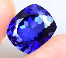 Flawless 11.30Ct Natural Blue Ceylon Sapphire AGL Certified Cushion Cut Gemstone