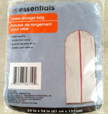 Garment Bag Essentials Dress Storage 24" in x 54  in Gray Z-145D High Quality