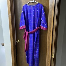 vintage lorraine purple with pocka dot dress with pink tie Housecoat