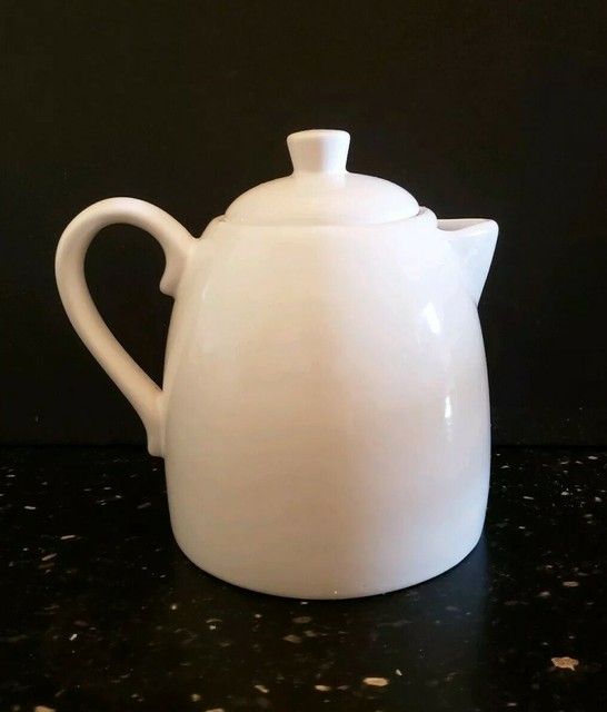 STARBUCKS White Teapot Coffee Carafe Pitcher Vintage eBay