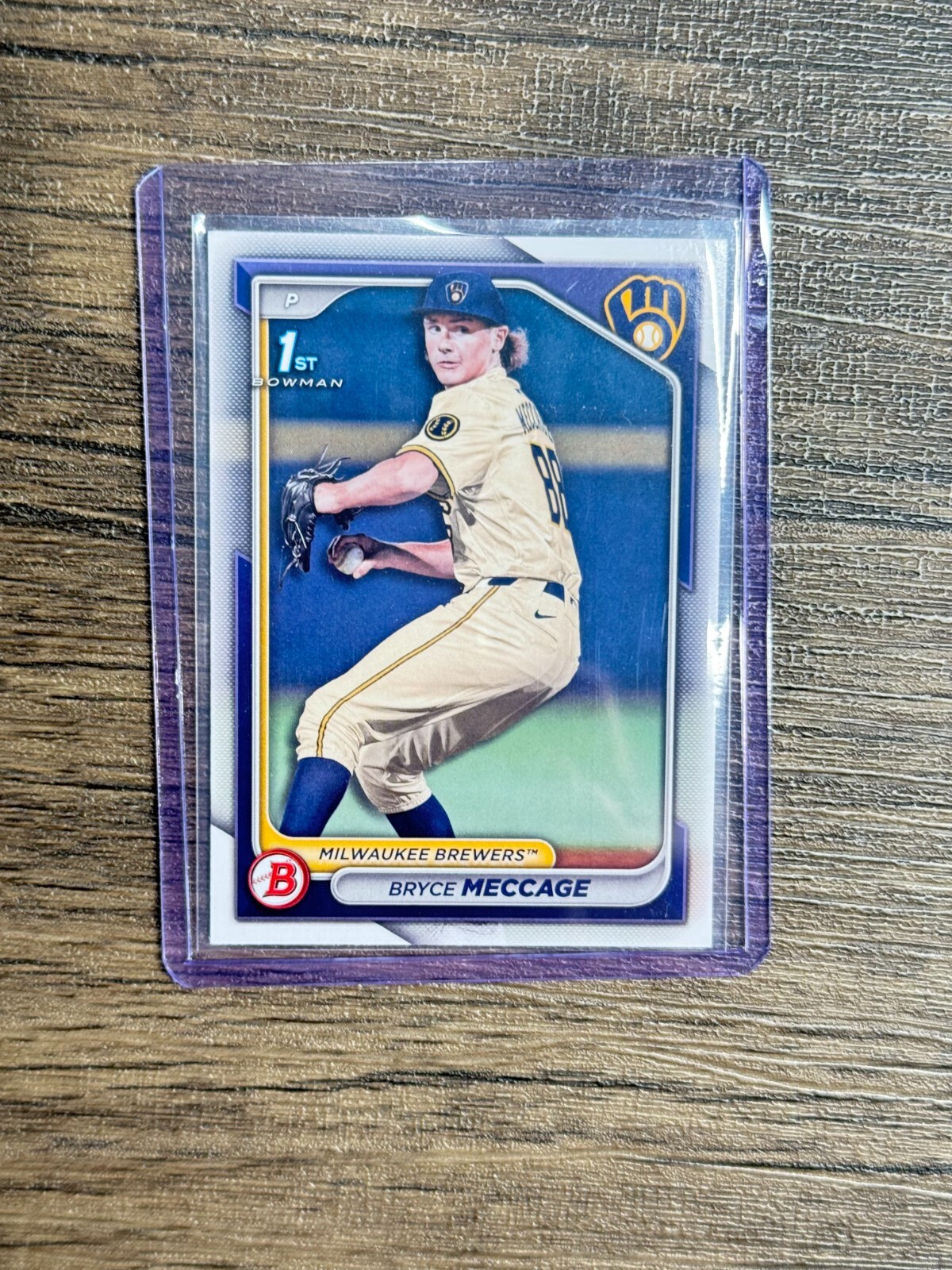 2024 Bowman Draft BRYCE MECCAGE 1ST BOWMAN #BD-94 (RC) Brewers