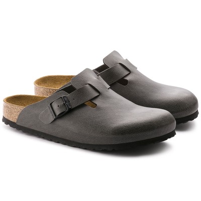 Birkenstock Boston Vegan Clogs 40 Normal Pull Up Anthracite Grey 1009504 NEW | eBay