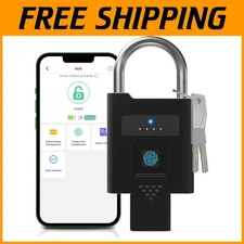 Smart Fingerprint Bluetooth Padlock - Heavy-Duty Waterproof Security Solution