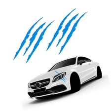 Monster Claw Sticker 2PCS Reflective Monster Energy Stickers with Stripes Scr...