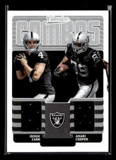 2018 Panini Classics #12 Amari Cooper / Derek Carr Classic Combos Material
