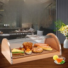 Transparent Covered Dustproof Bread Cabinet Toast Display Box Baking Cake Tray