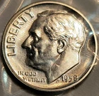 Pristine 1958 Proof Roosevelt Dime Still In Cello.