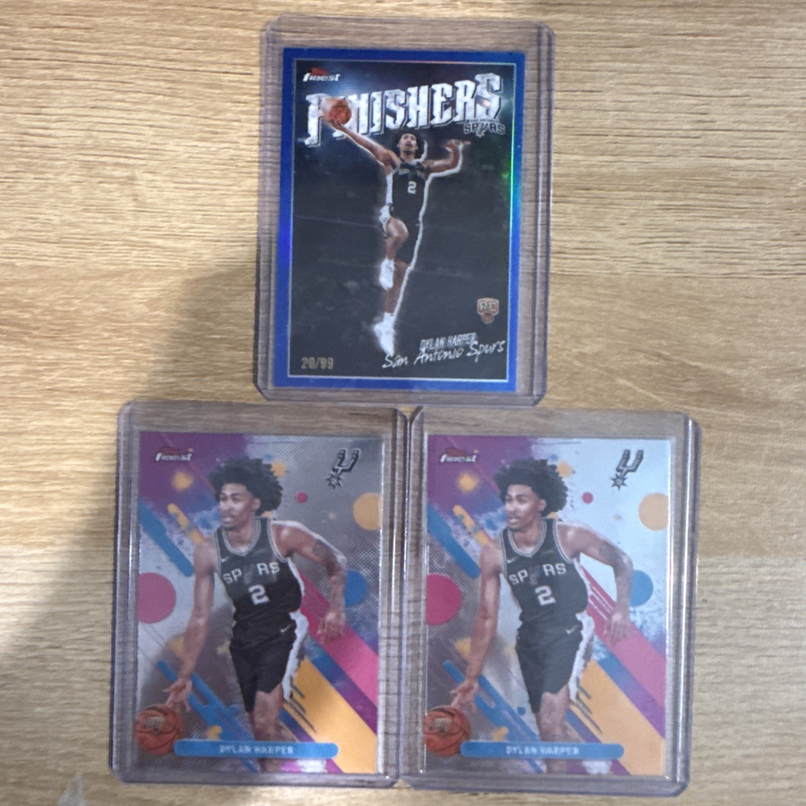 2025-26 Topps Finest - Finishers Dylan Harper #FI-9 Blue 20/99 RC Spurs See Pics