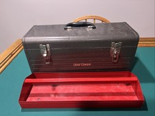 Craftsman Grey Steel Toolbox With Red Metal Tray 20x9x8