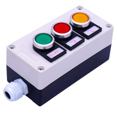 22mm Momentary Push Button Switch Box 1NO 1NC Red Yellow Green Station