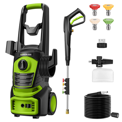 #ad #ad Workbless Electric Pressure Washer 1700 Psi Max 1.3 Gpm Power Washer 3 Nozzles $210.39