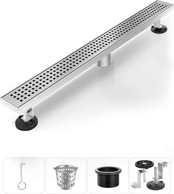 NEW Linear Shower Drain 24 Inch 304 Stainless Steel with brushed nickel finish