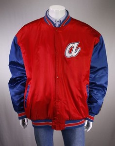 Atlanta Braves Cooperstown Collection G-III Satin Bomber Jacket Men's 3XL