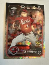 2024 Topps Chrome Logofractor Edition Andrew Abbott Rookie Parallel Card #154. rookie card picture