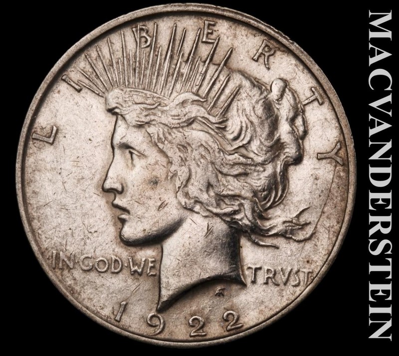 1922-D Silver Peace Dollar - Scarce  Better Date  No Reserve  #L4945