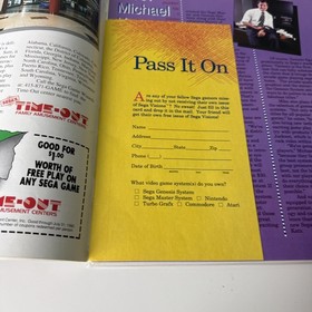 Sega Visions Premiere Magazine Issue Magazine  First 1 w Cards cgc Retro MJ 90s
