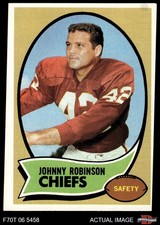 1970 Topps #129 Johnny Robinson Chiefs HOF LSU 3 - VG