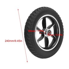 Wheelchair Wheel 10in PU Walker Caster Tire Replacement For Rollator Trolley↑