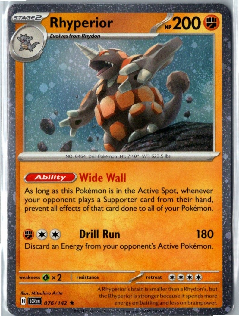 Rhyperior 76/142 Rare 076/142 Near Mint Holofoil Pokemon