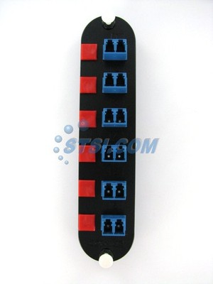 Corning CCH-CP12-A9 Patch Panel, 6 LC Duplex OS2 Singlemode Adapters USED ~STSI