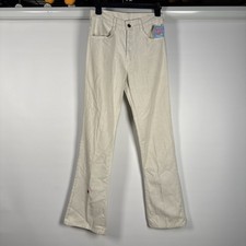 VTG 70s Levi s Sta-Prest Big E Black Tab Bootcut Flared Pants White 28x31