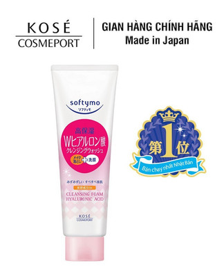 KOSE Softymo Cleansing Foam White Hyaluronic Acid 190g 6.7fl Cleanser Face Wash