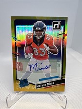 Marvin Mims Gold /25 Rated Rookie Auto Broncos 2023 Donruss
