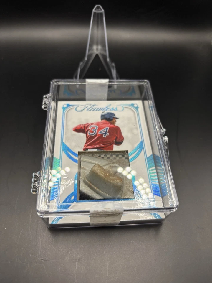 David Ortiz 2024 Flawless Boston Red Sox GAME USED Cleat Spike Card W DIRT! #1/4 - Image 3 of 4