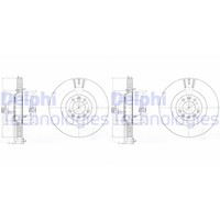 2X Delphi Bremsscheiben 329Mm BelÜFtet Vorne Passend FÜR CitroËN C5 C6 Peugeot
