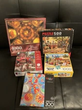 Lot Of Boxed Puzzles 300 Pc - 1000 Pc Ceaco Buffalo Anatolian