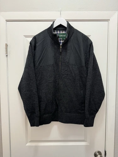 Orvis Jacket Zip 100% Wool Casual Men’s Size Large - Picture 1 of 11