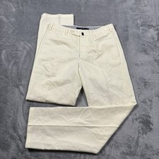 Incotex Slowear Chinolino Mens Cream Linen Cotton Trousers Chino Pants 34x33